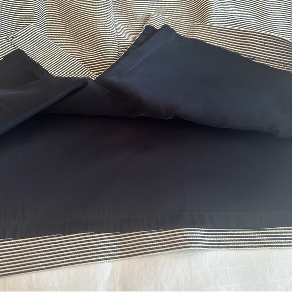 Talbots Stripe Pencil Skirt Navy Blue and White Textured Plus size 18W Petite - Picture 12 of 15